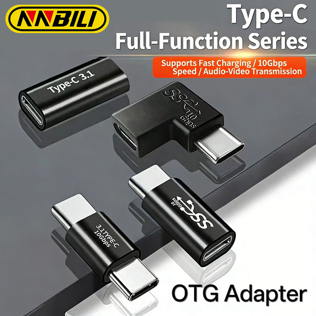 NNBILI OTG Universal Typ-C-Adapter Konverter von USB-C auf USB-A in Schwarz - Bild 1