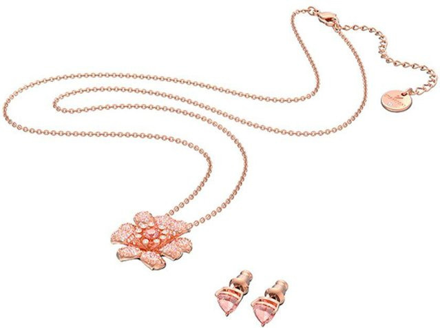 Swarovski Schmuck-Set, Halskette, Vergoldet, Kristall, Damen - Bild 1