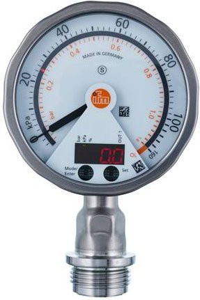 Ifm Electronic Drucksensor PG2737 in Silber, Messbereich -5 kPa bis 100 kPa, M12 Anschluss, 1 Öffner, 1 Schließer, Analog - Bild 1