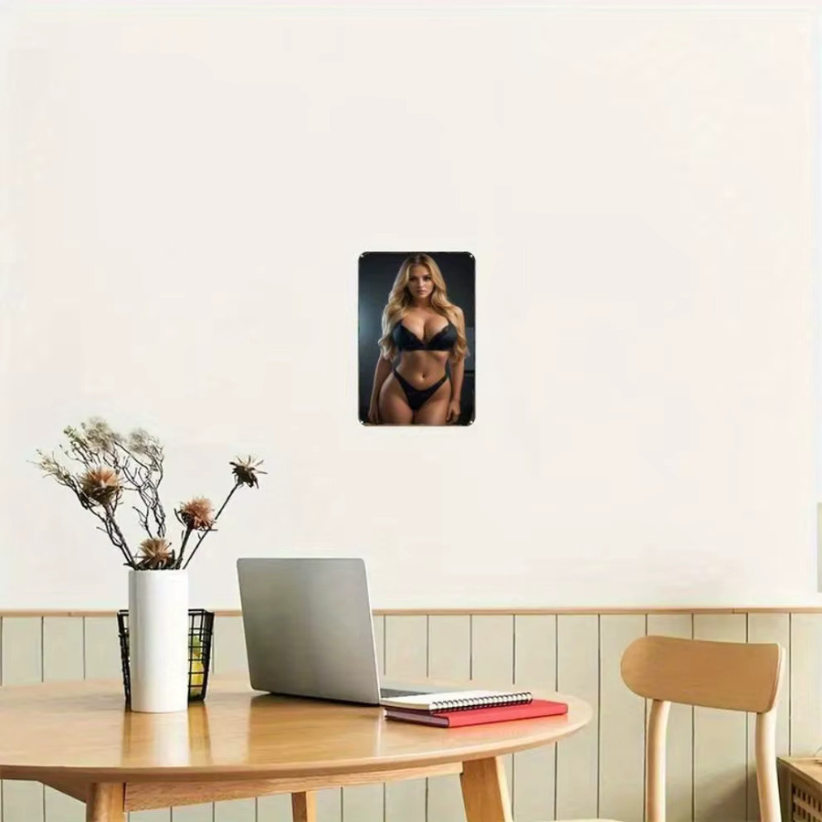 CIFBUY Metall-Wandkunst Schwarzer Bikini Wanddekoration in Schwarz, Breite: 20,32 cm, Höhe: 30,48 cm - Bild 2