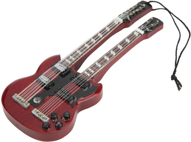 Anhänger Musikinstrument Doppelhals Bass, gray, Unisex - Bild 1