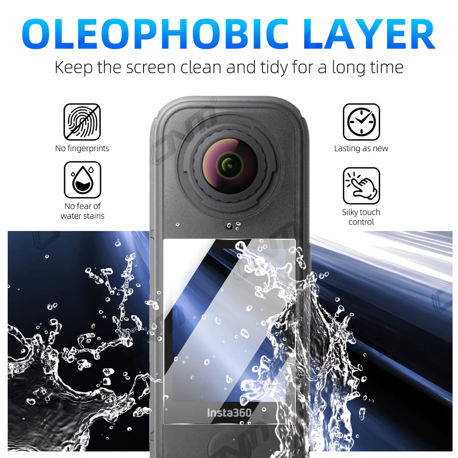 Insta360 X4 Air Displayschutzfolie aus gehärtetem Glas, transparent, HD-klar und kratzfest für deine Action-Kamera - Bild 3