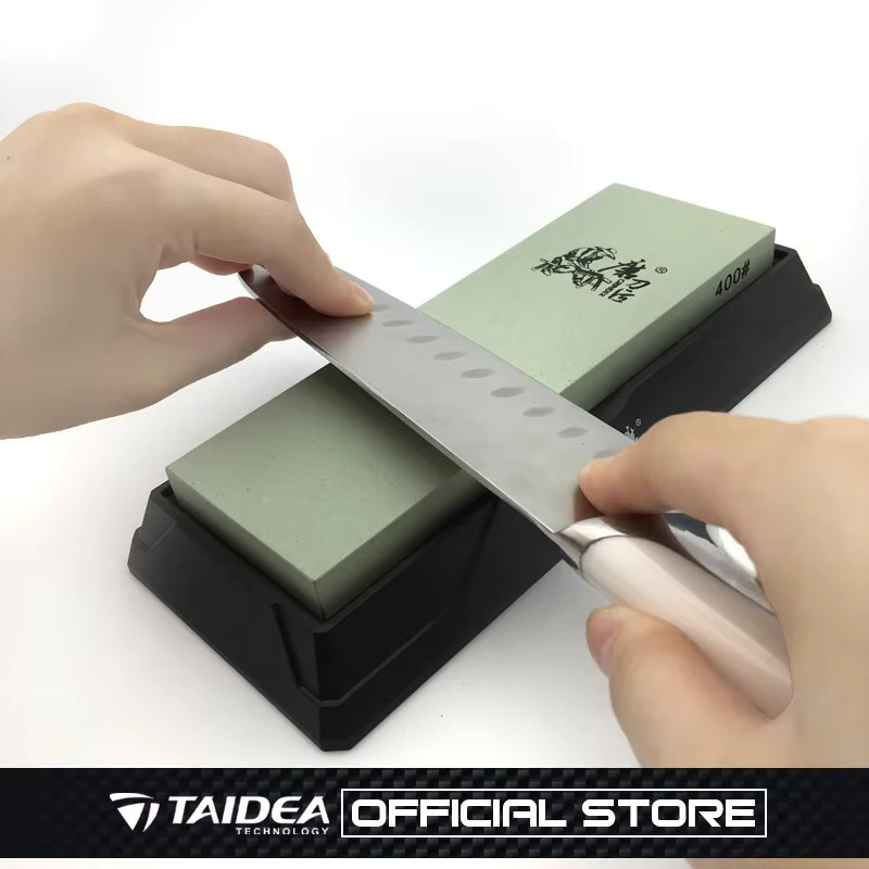 TAIDEA Professioneller Schleifstein T1304W Weißer Alundum-Wetzstein für Santoku-Messer mit 400 Grit Körnung - Bild 2