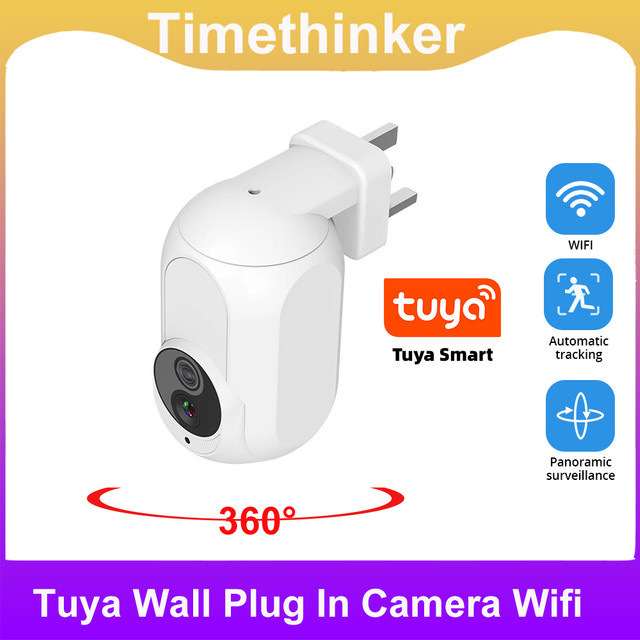 Timethinker Wifi 360 Grad Überwachungskamera in Weiß mit 1080P HD Auflösung, Nachtsicht und LED-Lampe zur Home Security via Tuya App - Bild 1