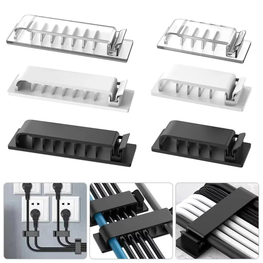 Selbstklebende Kabelmanagement-Clips in Weiß für Ethernet-LAN-Kabel, Kabel-Organizer und Drahtklemmen für Auto, TV, PC und Heimbüro - Bild 4