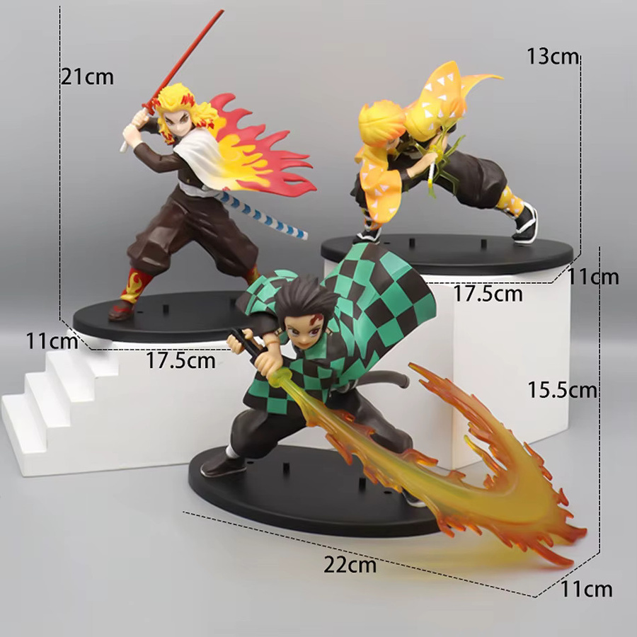 Bandai Demon Slayer Tanjirou Agatsuma Zenitsu Kyoujurou, Actionfigur, PVC-Modell - Bild 4