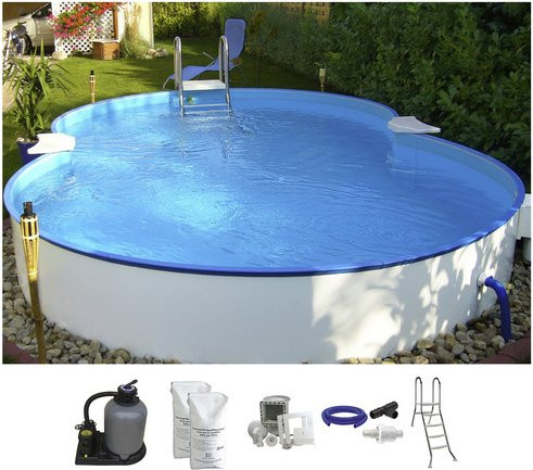 SUMMER FUN Achtformpool Stahlwand-Pool in Weiß, B/H/L: 360 x 150 x 625 cm - Bild 1
