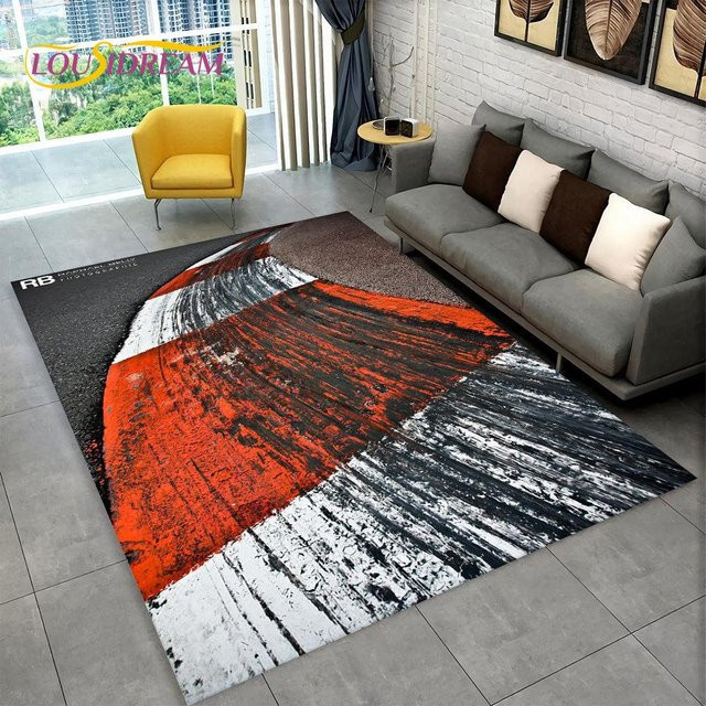 ChenYing01 3D-Teppich mit Motorradrennen-Design, rutschfest und waschbar, bunt, B/T: 90 x 60 cm - Bild 1