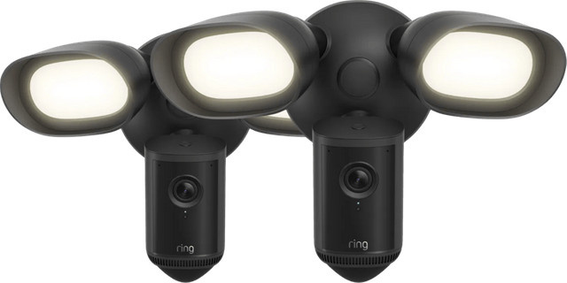 Ring Floodlight Kamera Wired Pro 2. Generation Schwarz Doppelpack mit WLAN - Bild 1