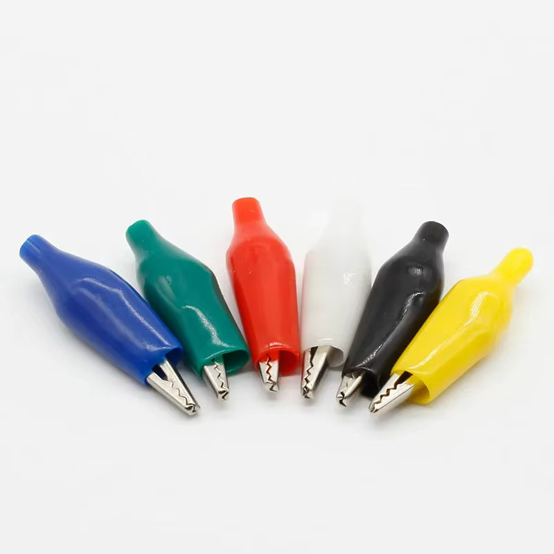 ELECAPITAL 12er Set isolierte Metall-Krokodilklemmen für elektrische Messleitungen, bunt, 28 mm - Bild 2