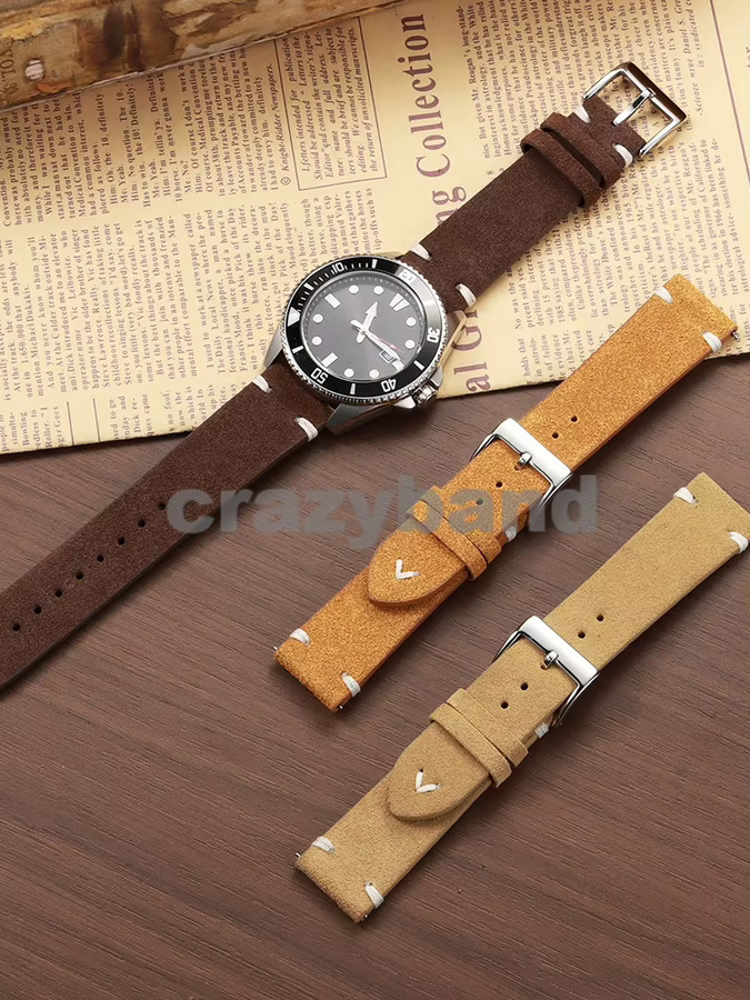 Uhrenarmband Wildleder, Vintage, Unisex - Bild 6