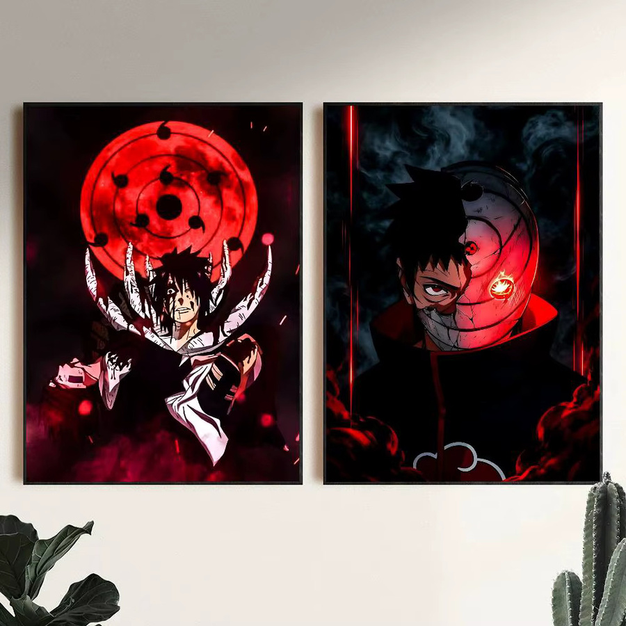 Naruto Anime Manga-Poster U-Uchiha Obito Vintage Wandkunst-Dekoration aus Papier - Bild 3