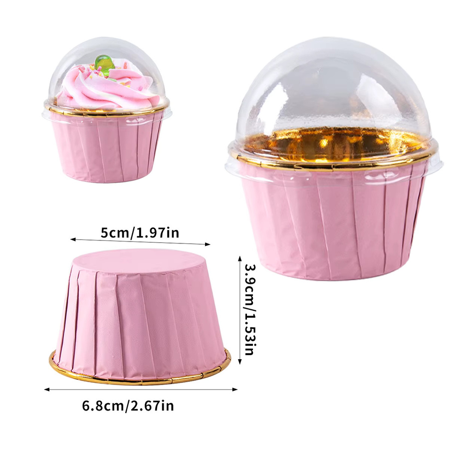 Maffei Papierbecher für Kuchen in Pink und Gold - Bild 2