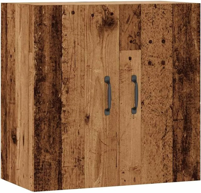 vidaXL Wandschrank in Altholz-Optik Braun mit Scharniertüren aus MDF, B/H/T: 60 x 60 x 31 cm - Bild 1