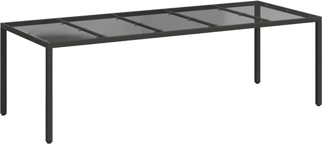 Furnicato Gartentisch Pur aus Poly-Rattan in Schwarz, B/T/H: 250 x 100 x 75 cm - Bild 1