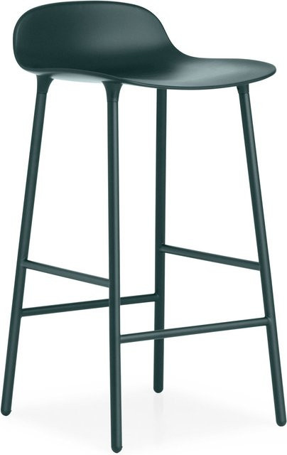 Normann Copenhagen Form Barstuhl mit Metallgestell in Grün im skandinavischen Design - Bild 1