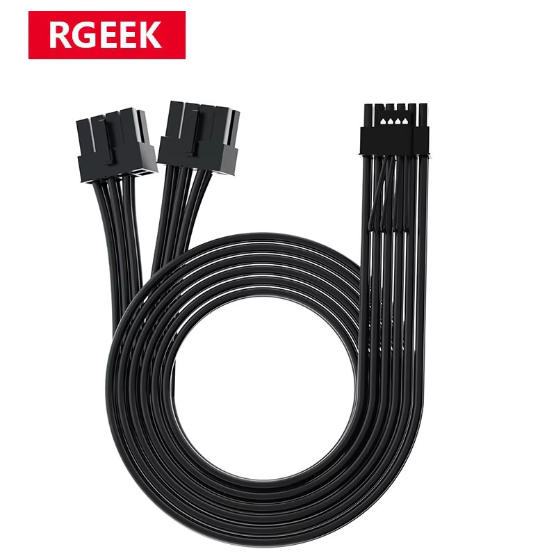 Corsair Premium PCIe 5.0 Gen 5 12V HPWR-Netzteilkabel in Schwarz für Typ-4-Netzteile mit Dual 8-Pin PCIe auf 12+4-Pin Anschluss - Bild 2