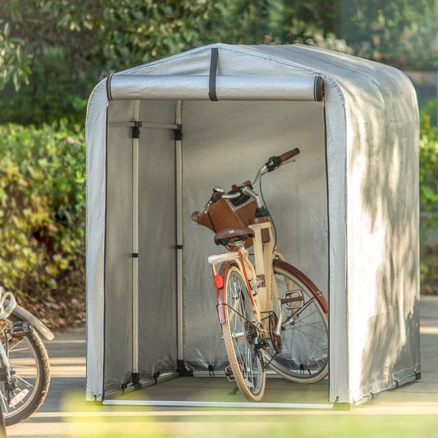 SoBuy Fahrradgarage KLS11 Geräteschuppen in Silber, B/T/H: 120 x 165 x 176 cm - Bild 1