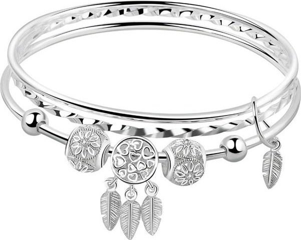 Armband & Armreif 925 Sterlingsilber, Traumfänger, Quaste, Feder, Damen - Bild 1