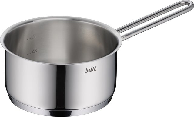 Silit Extra Cook Stielkasserolle aus Edelstahl in Silber mit Antihaftbeschichtung und Ausgießrand - Bild 1