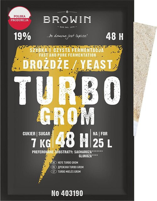 Browin Weinbrennereihefe Turbo für 19 % Alkoholgehalt in 48 Stunden - Bild 1
