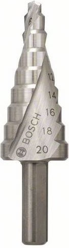 Bosch HSS Stufenbohrer 4 - 20 mm mit 9 Stufen und 3-Flächenschaft - Bild 1