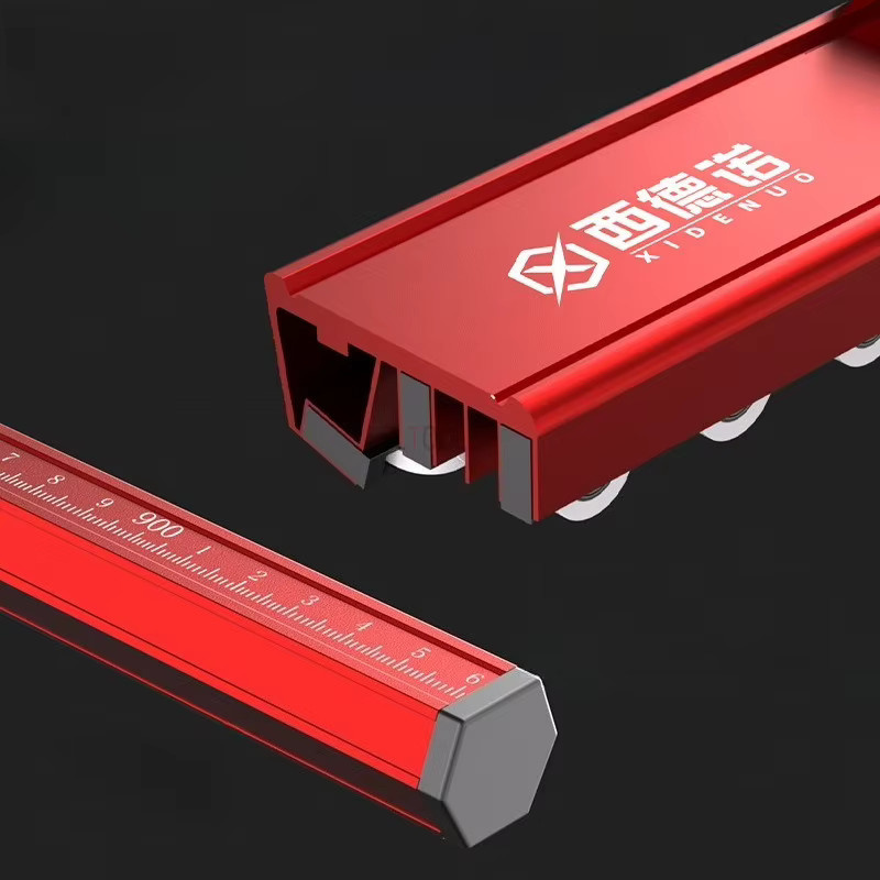 LTOOLS T-förmiges Fliesenschneidewerkzeug mit Rollen in Rot, verstellbares manuelles Glas- und Bodenschneidemesser - Bild 3