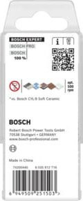 Bosch EXPERT HEX-9 Keramikbohrer-Set, 5-teilig, mit Hartmetallspitze, Farbe: Weiß - Bild 1