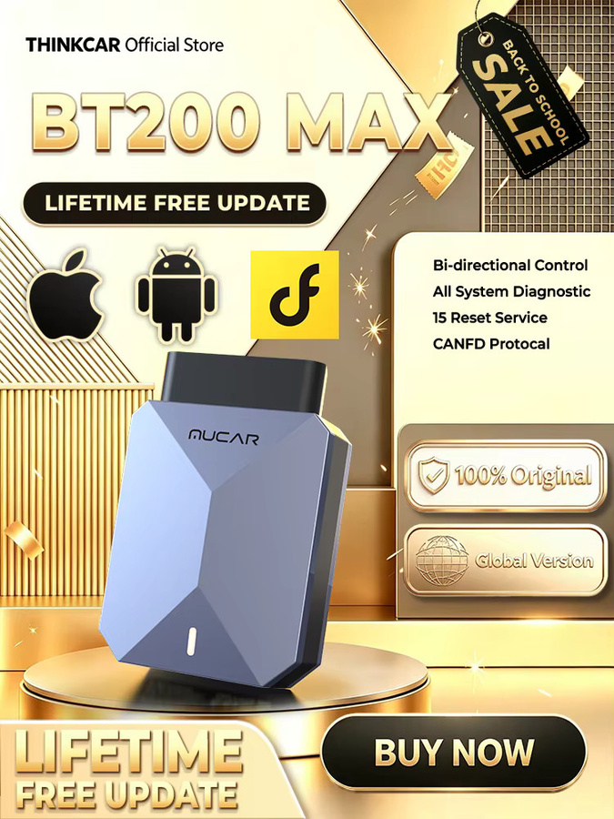 MUCAR BT200 MAX Kfz-Diagnosegerät mit Bluetooth, OBD2 Scanner mit CANFD, bidirektionaler Steuerung und 15 Reset-Funktionen für die Vollsystem-Diagnose - Bild 5