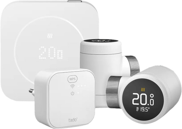 tado Smart-Thermostat X Multiroom Starterset 2. Generation in Weiß mit 2 Thermostatköpfen - Bild 1