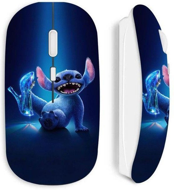 Kabellose Maus MANIACASE Aschenputtel in Weiß mit USB-C Anschluss - Bild 1