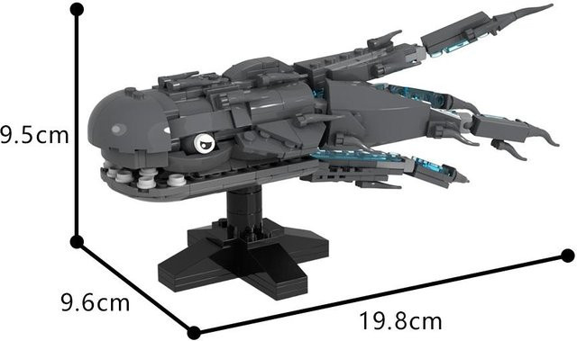 Gobricks MOC Purrgil Weltraumwal Bausteine Spielzeug ab 14 Jahren - Bild 1