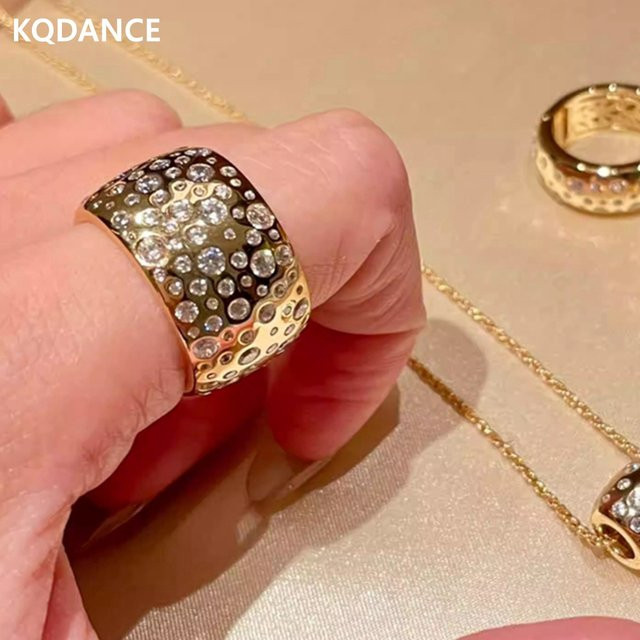 KQDANCE Ring 925 Silber, Zirkonia, Gold, Damen - Bild 1