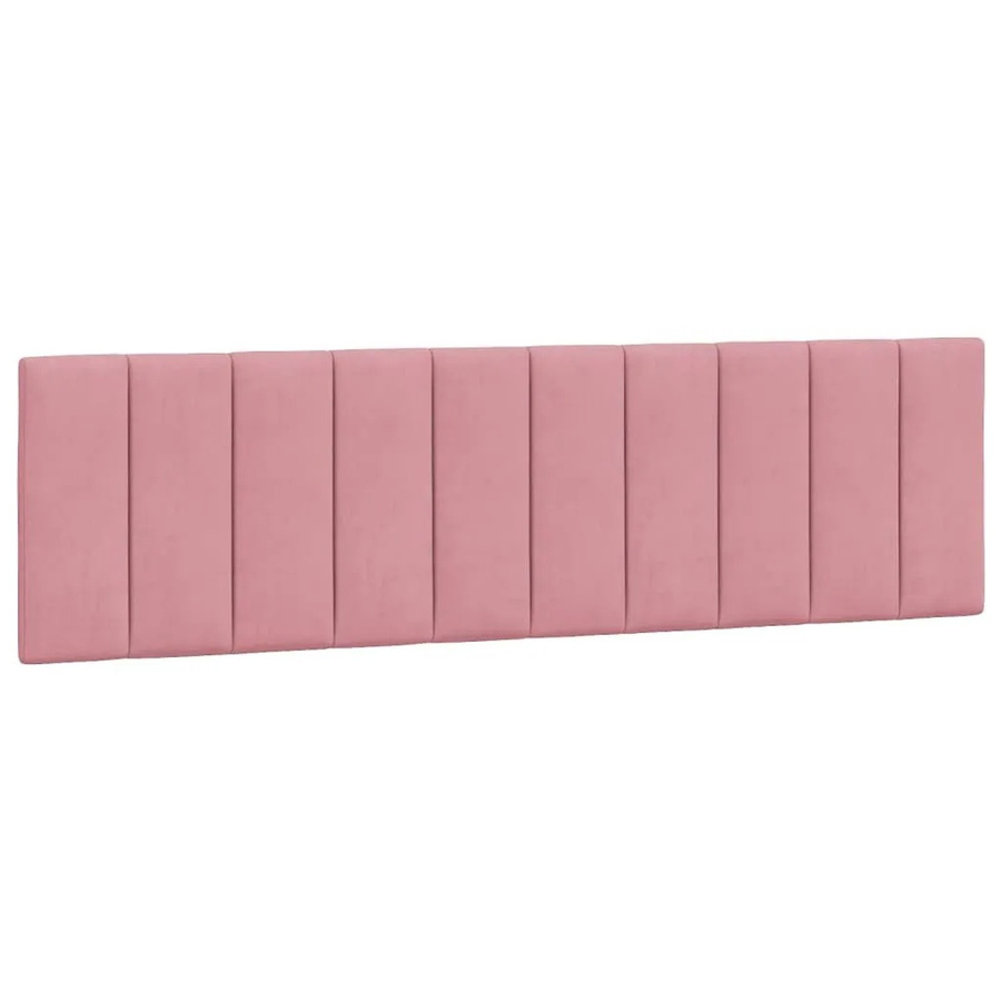 vidaXL Kopfteil-Kissen Hanko Rosa aus Samt mit Linien-Design, Breite: 180 cm, Höhe: 45 cm - Bild 2