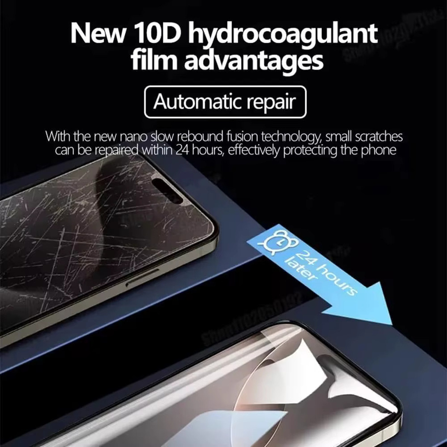 2 Stück High Definition Hydrogel Schutzfolien für Apple iPhone 16+, 16, 15, 13 mini, 12 mini, 11, 17 Pro Max, 17 Air, 17 Pro, transparent - Bild 5