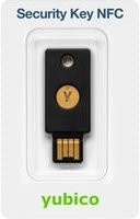 Yubico NFC USB-Sicherheitsschlüssel mit USB-A und NFC in Schwarz und Gold - Bild 1