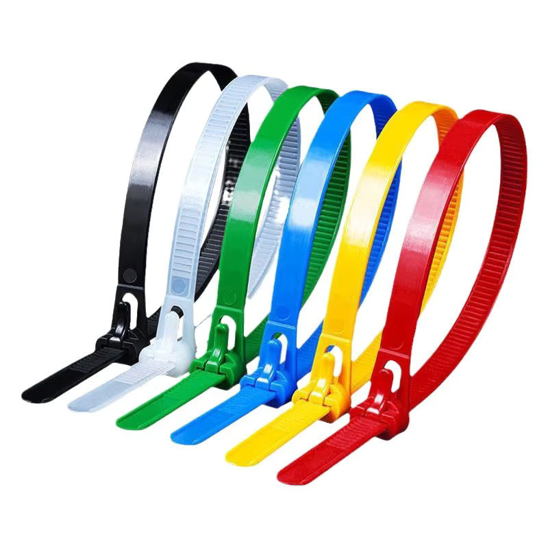 100 Stück wiederverwendbare Nylon-Kabelbinder in Schwarz und Multicolour, selbstsichernd, B/T/H: 0,36 x 1,5 cm - Bild 6