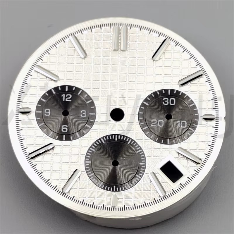 Zifferblatt VK63 Quarz, 31,5 mm, Schwarz, Silber - Bild 1