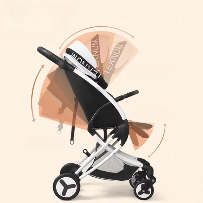 Multifunktionaler High-View Reise-Kinderwagen von Warm house in Pink mit verstellbarem Griff - Bild 6