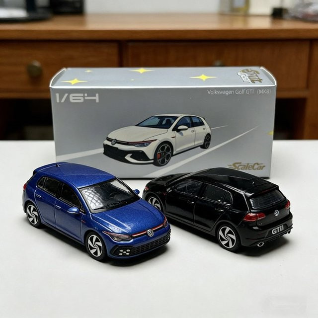 MAKEDA Golf R GTI MK8, Sportwagen Modell, 1:64, Metall, Schwarz - Bild 1