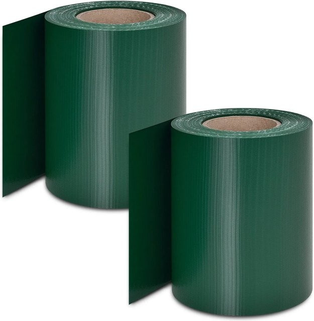 Juskys Sichtschutzstreifen aus PVC im 2er Set, Grün, blickdicht - Bild 1