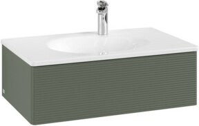 V&B Waschtischunterschrank Antao mit Auszugbeleuchtung, Farbe Grau, lackiert, B/T/H: 78,8 x 49,6 x 25,6 cm - Bild 1