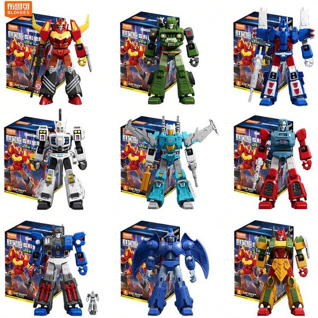 Blokees Transformers Rodimus Prime Unicron Blitzwing Metroplex Actionfigur, 9-teiliges Set - Bild 1