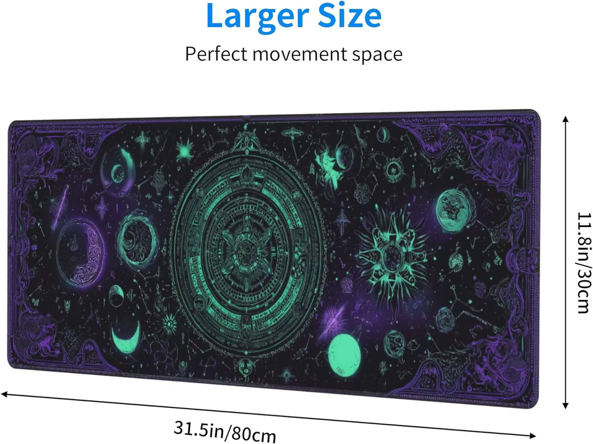 Goth Gaming Mouse Pad XL Schreibtischunterlage mit genähten Kanten in Multicolour - Bild 3