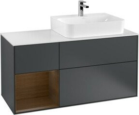 Villeroy & Boch Finion Waschtischunterschrank mit Abdeckplatte, Wandmontage, Lackausführung, Breite: 120 cm - Bild 1
