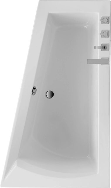OTTOFOND Badewanne asymmetrisch weiß, Einbau, Breite: 170 cm, Tiefe: 100 cm, Höhe: 65,5 cm, rechts - Bild 1