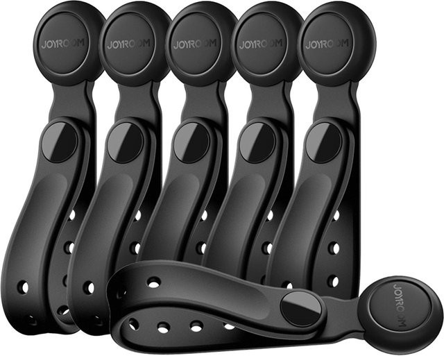 Joyroom JR-ZS422 Magnetischer Kabelorganisator Set 6 Stück Schwarz mit 11 cm verstellbaren Klett-Gurtband - Bild 1
