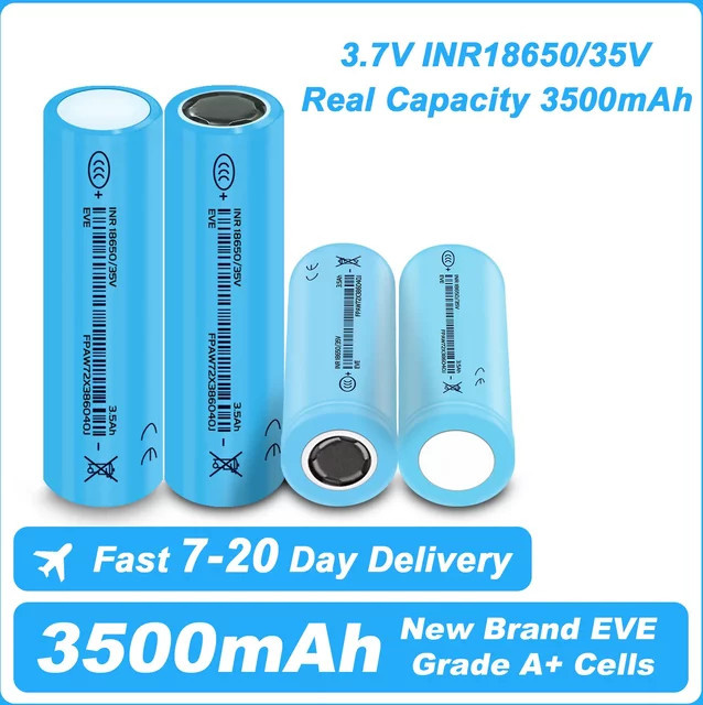 FANHANG 18650 Lithium-Ionen-Akku, 3500 mAh, 3,7 V, Blau - Bild 1