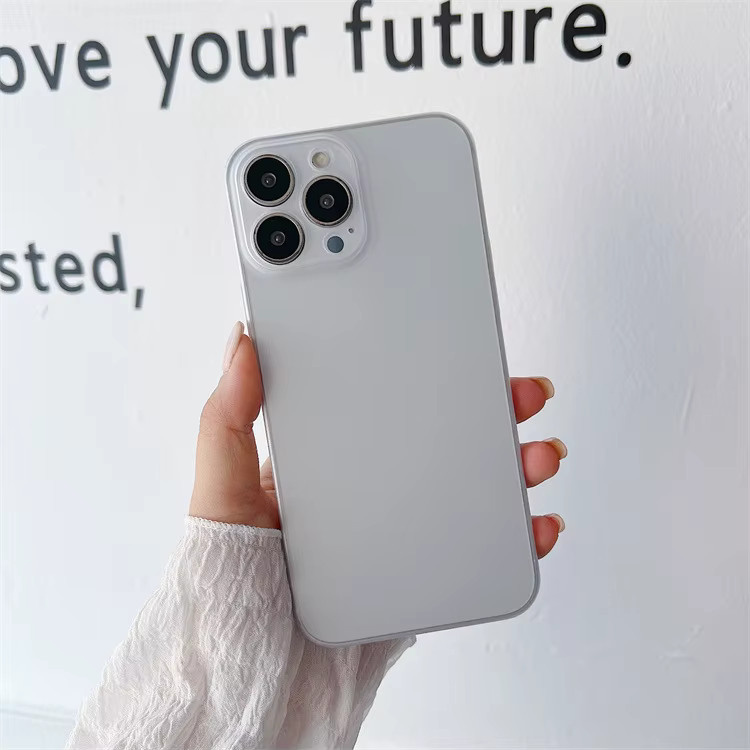 Ricestate Ultra Dünne Matte PP Hülle für iPhone 11 12 13 14 15 16 17 Pro Max Plus in Schwarz 0,3mm - Bild 2