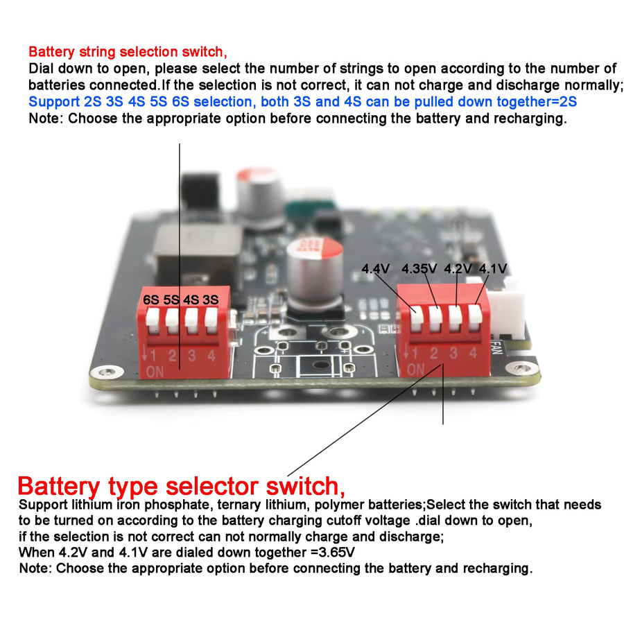 DykbRadio IP2366 PD3.1 140W Bidirektionales Schnellladegerät für Li-Ion und LiFePO4 Batterien, USB-C zu DC, Schwarz - Bild 2